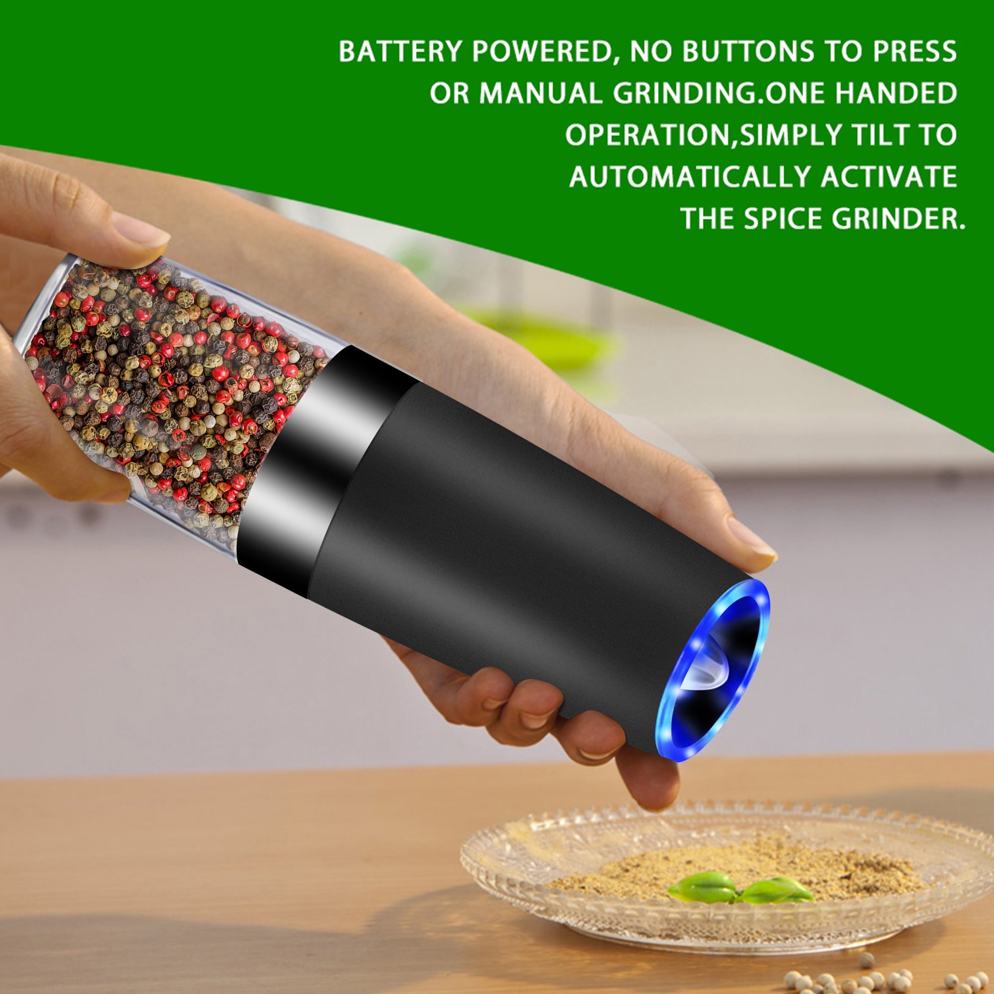 The Gravity Electric Salt & Pepper Grinder