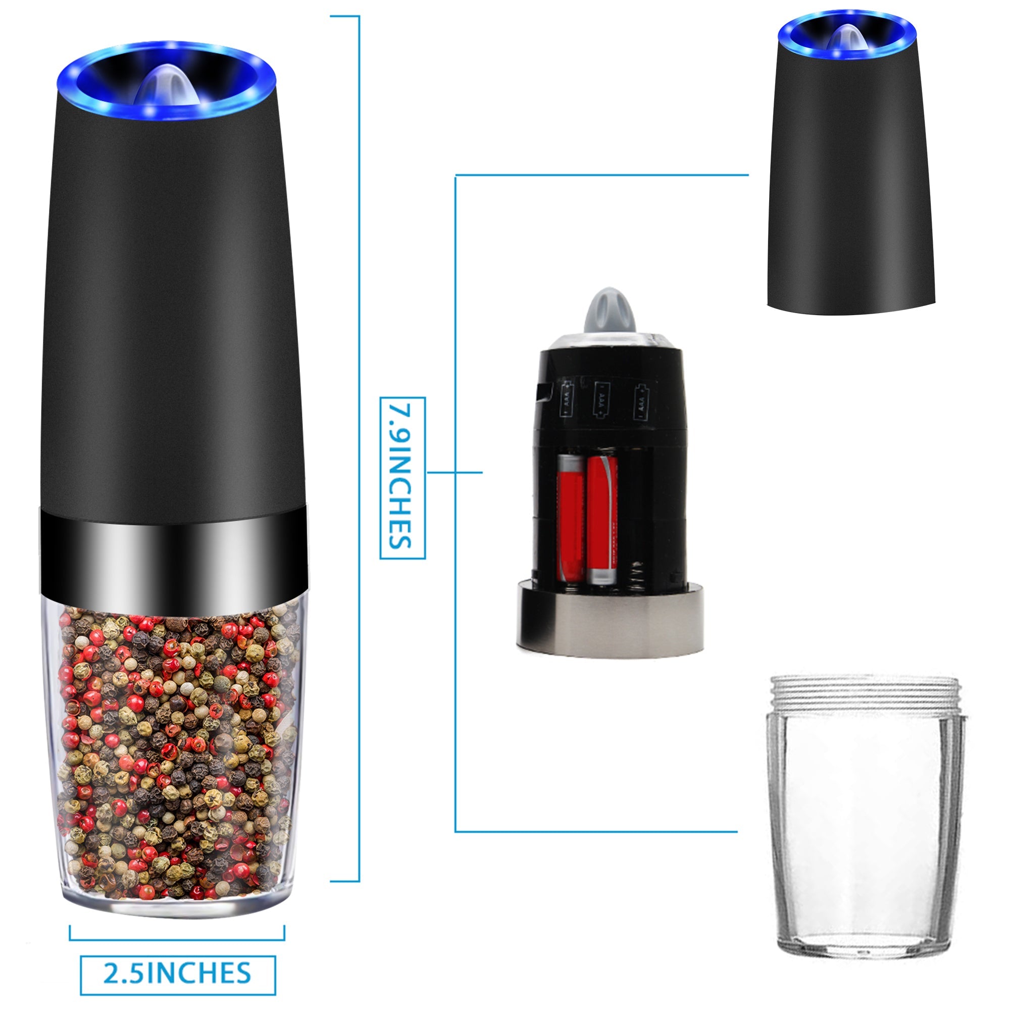 The Gravity Electric Salt & Pepper Grinder