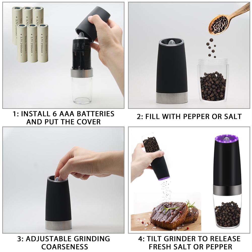 The Gravity Electric Salt & Pepper Grinder